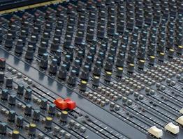 Analog soundboard mixer photo
