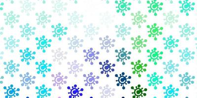 Light Blue, Green vector backdrop with virus symbols.