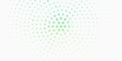 Light Green vector pattern with abstract stars.