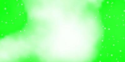 Light Green vector layout with bright stars.