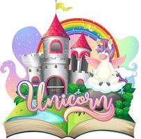 3D pop up book with fairy tale theme vector