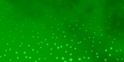 Dark Green vector pattern with abstract stars.