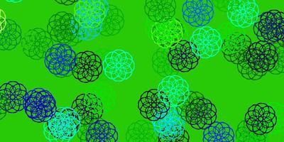 Light Blue, Green vector pattern with abstract shapes.