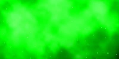 Light Green vector template with neon stars.