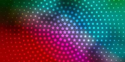 Light Green, Red vector background with small and big stars.