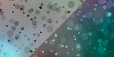 Vector pattern with circles, stars.