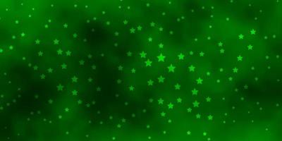 Diseño vectorial verde oscuro con estrellas brillantes. vector