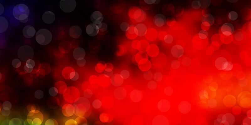 Dark Multicolor vector texture with disks.