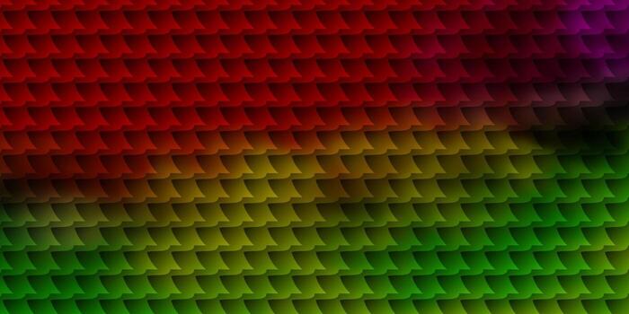 patrón de vector multicolor claro en estilo cuadrado.