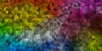 Light Multicolor vector background with triangles.