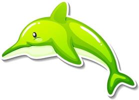 Dolphin sea animal cartoon sticker vector