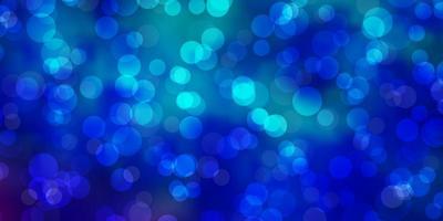 Light Pink, Blue vector background with bubbles.