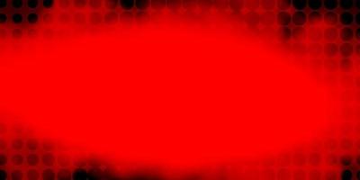 Dark Red, Yellow vector background with spots.