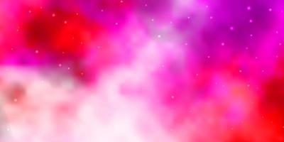 Light Red, Yellow vector layout with bright stars.