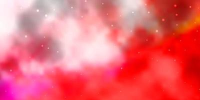 Light Red vector layout with bright stars.