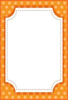 Empty vertical octagon frame cartoon style banner template vector
