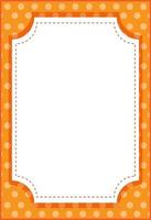 Empty vertical octagon frame cartoon style banner template vector