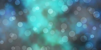 Light Blue, Green vector background with bubbles.