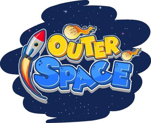 Outer Space logo with spaceship