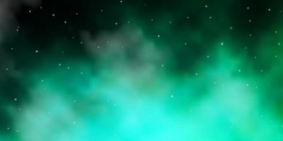 Light Green vector background with colorful stars.