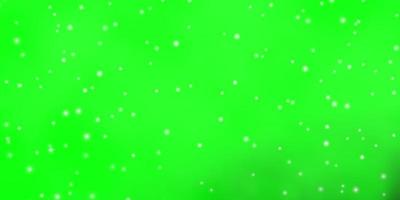 Light Green vector background with colorful stars.