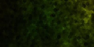 plantilla de vector verde oscuro en estilo hexagonal.