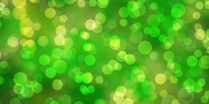 Light Green, Yellow vector layout with circle shapes.