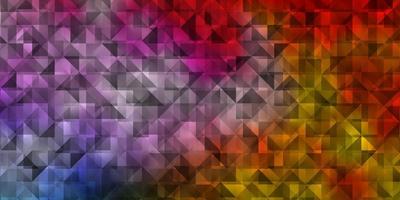 Light Multicolor vector template with crystals, triangles.