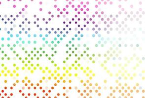 Light Multicolor, Rainbow vector background with bubbles.