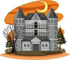 Haunted house in cartoon style vector