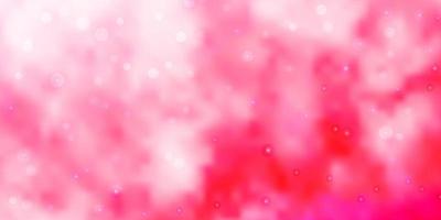 Light Pink vector pattern with abstract stars.