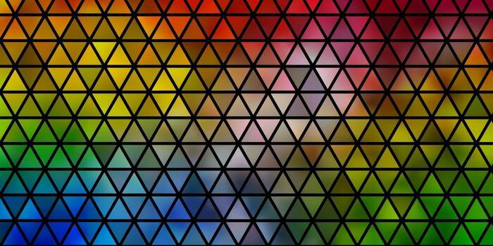 textura de vector multicolor claro con estilo triangular.