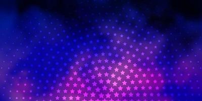 Light Pink, Blue vector layout with bright stars.