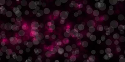 Dark Pink, Blue vector background with bubbles.