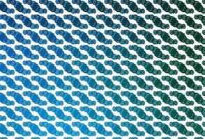 Light Blue, Green vector pattern with curved circles.