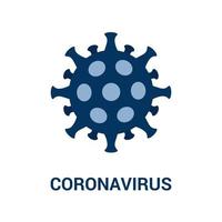 Coronavirus vector symbol in flat style eps10