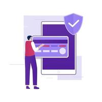 Secure payment illustration concept vector