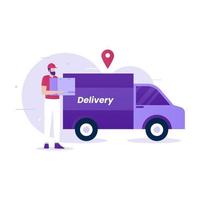Fast delivery illustration design concept vector