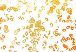 Light Yellow, Orange vector backdrop with dots.