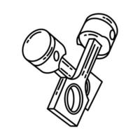 Piston Icon. Doodle Hand Drawn or Outline Icon Style vector