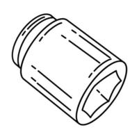 Impact Sockets Icon. Doodle Hand Drawn or Outline Icon Style vector