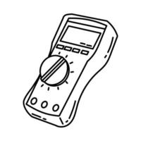 Multimeter Icon. Doodle Hand Drawn or Outline Icon Style vector