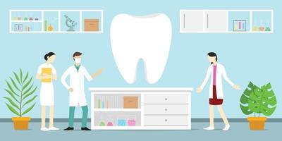 diente humano o análisis de la ciencia de la anatomía dental de los dientes vector