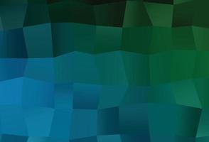 Dark Blue, Green vector polygonal pattern.