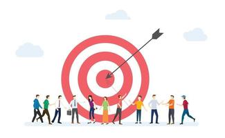 target customer business for marketing with dart and customers people vector