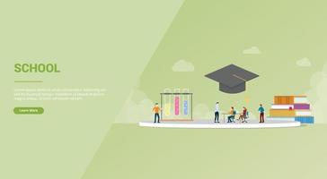 school or university education concept for website template vector