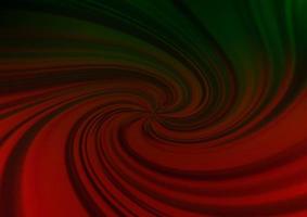 Dark Green, Red vector blurred shine abstract pattern.