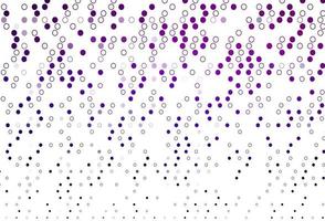 patrón de vector púrpura claro con esferas.