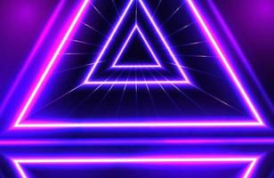 Retro futuristic glowing neon geometric background vector