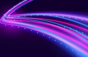 colorful light trails with motion blur effect, speed background vector